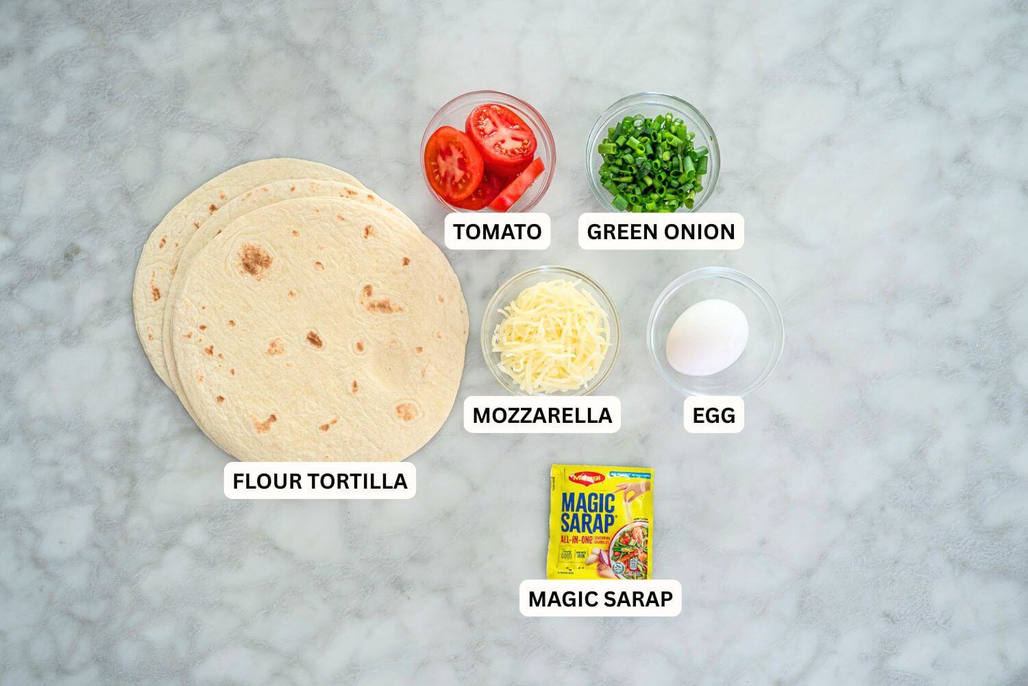Breakfast Quesadilla Ingredients