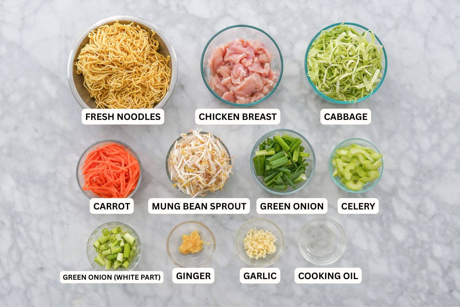 Chow Mein Ingredients
