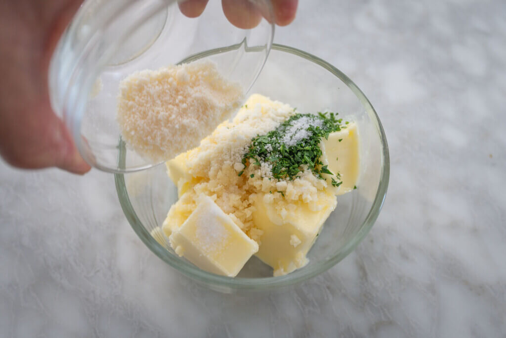 garlic bread recipe step 1-3