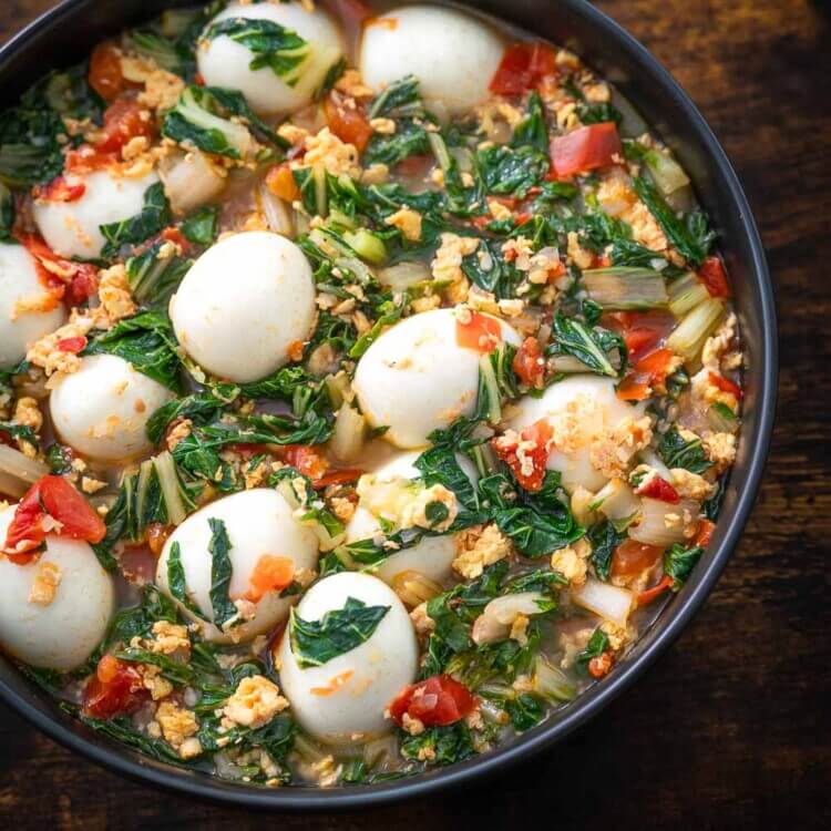 sarciadong pechay at itlog recipe