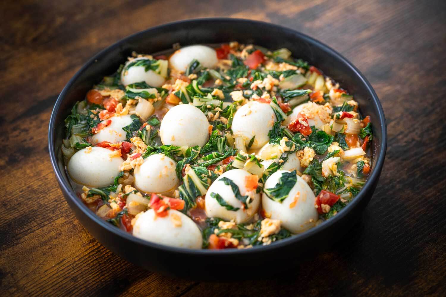 sarciadong pechay at itlog