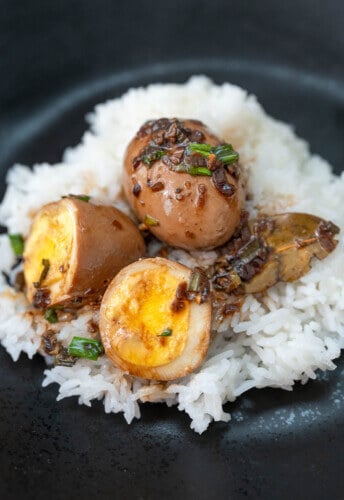 Adobong itlog with rice