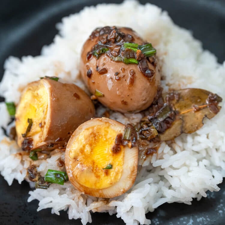 Adobong itlog with rice