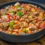 pork menudo with bell peppers