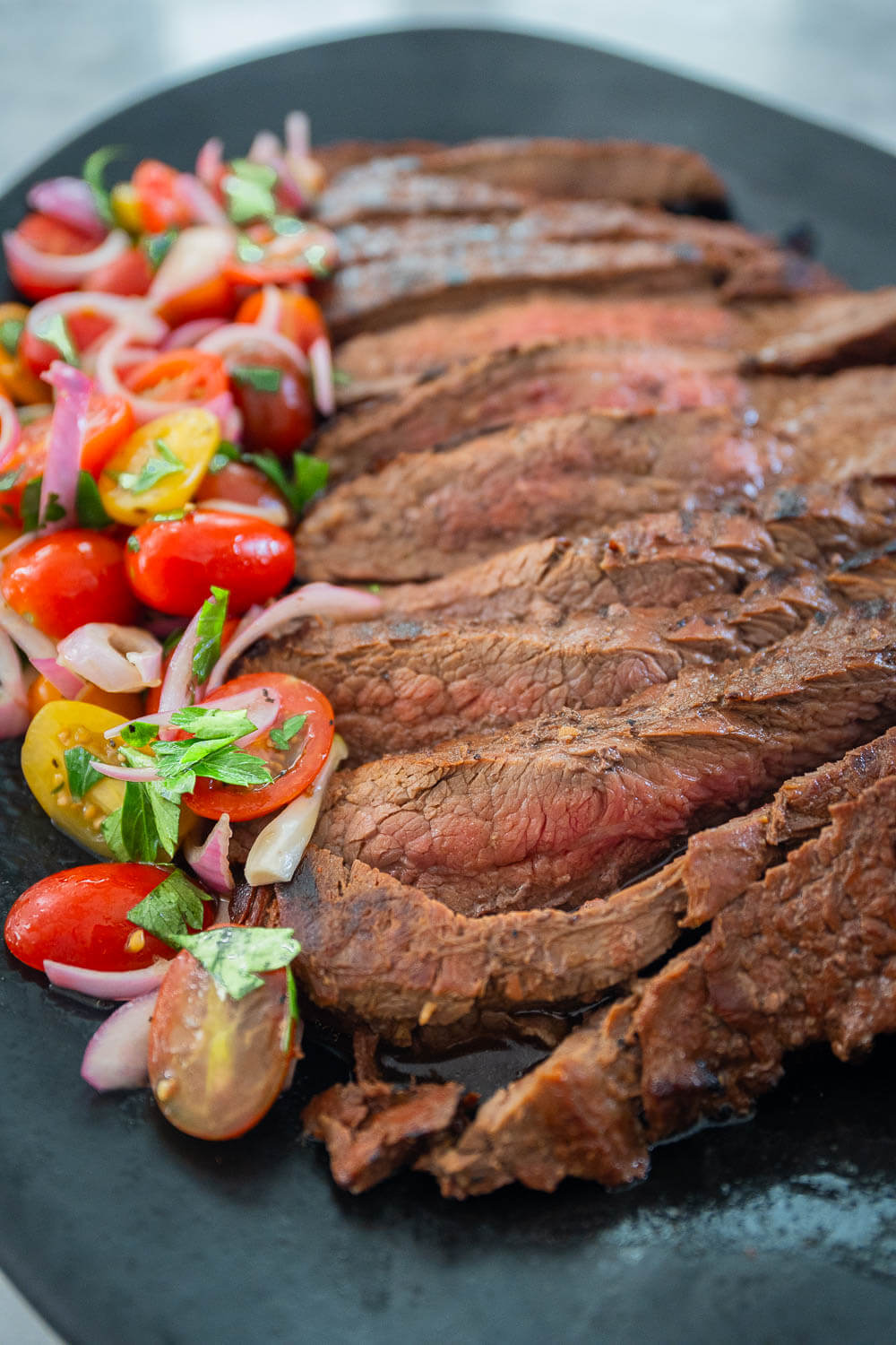 Flank Steak with fresh sides