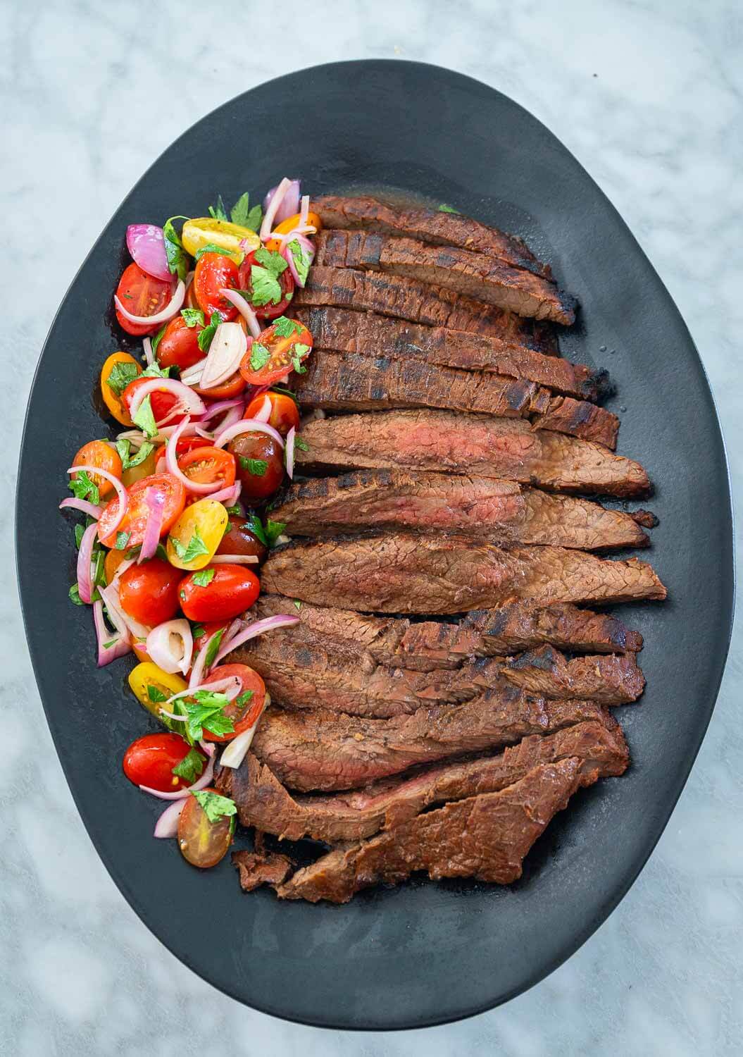 How to grill perfect flank steak using chorcoal bricks