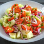 cucumber tomato and onion salad