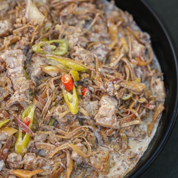 Ginataang puso ng saging recipe with pork