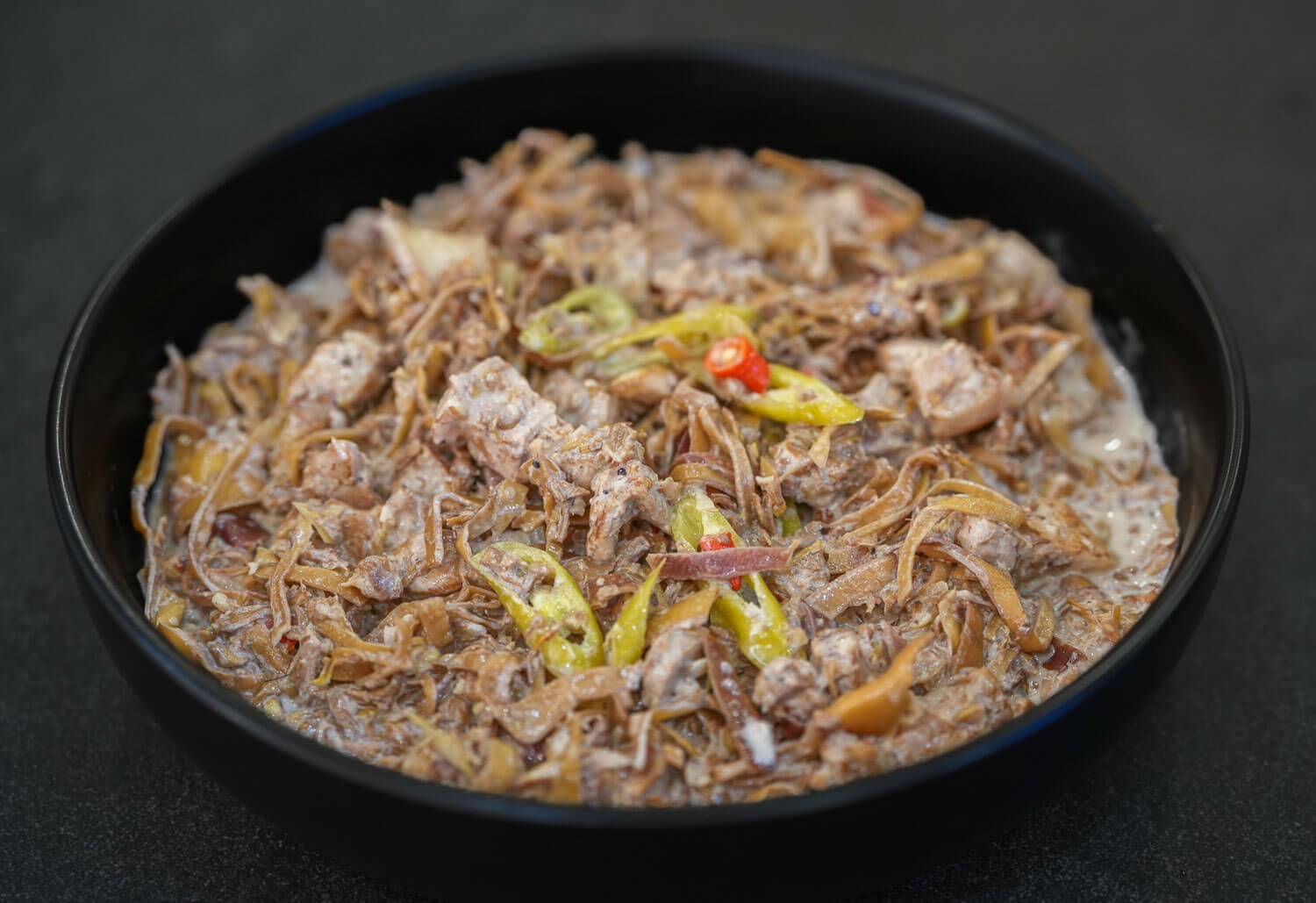 Ginataang puso ng saging with pork