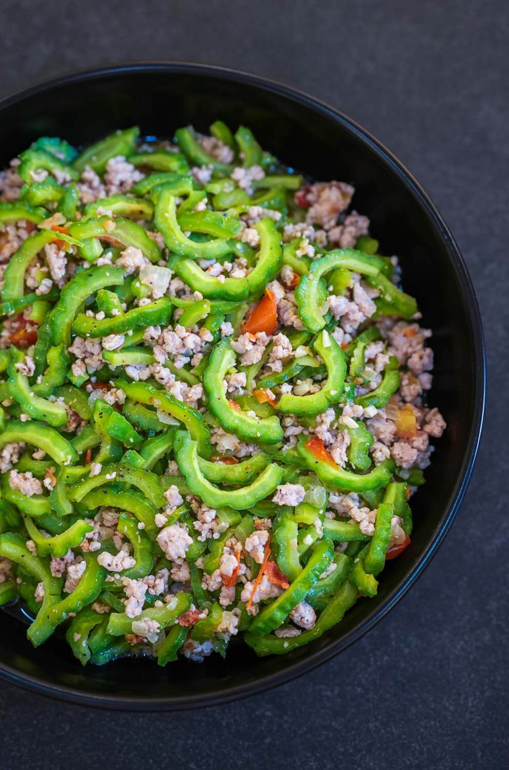 Ginisang ampalaya with pork